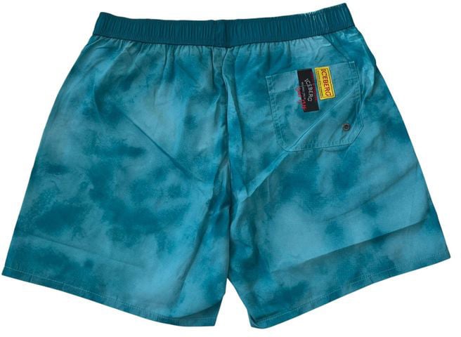 Iceberg Light Blue Polyester Men Swim Short Blauw