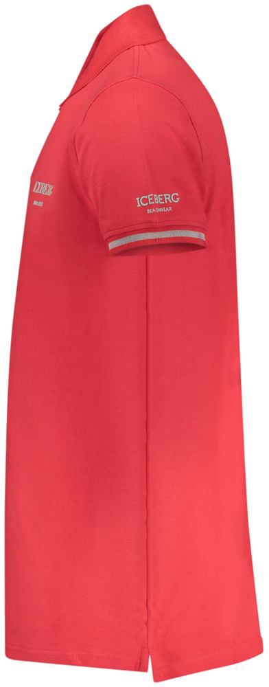 Iceberg Red Cotton Mens Polo Shirt Rood