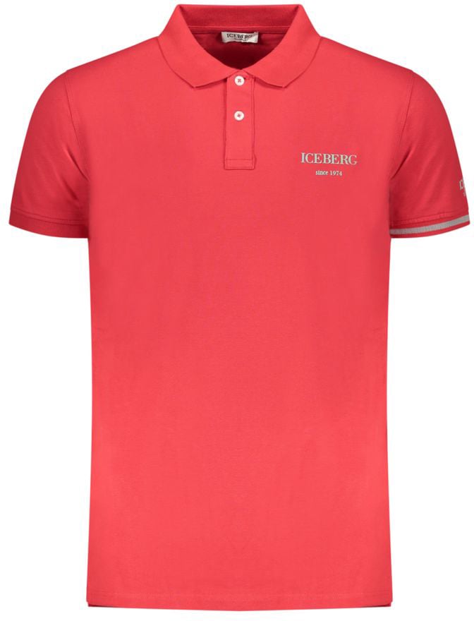 Iceberg Red Cotton Mens Polo Shirt Rood