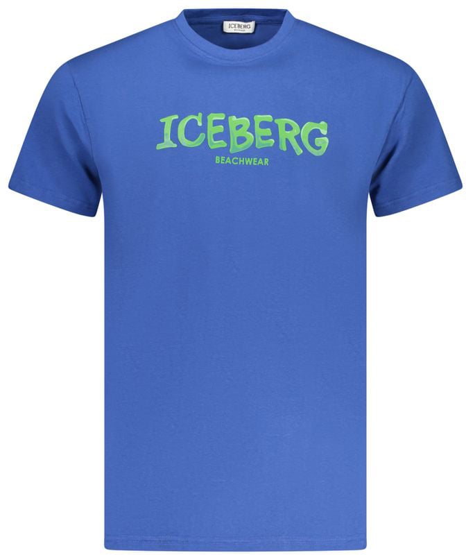 Iceberg Blue Cotton Men's T-Shirt Blauw