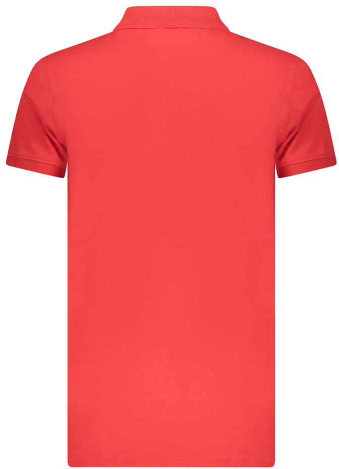 Iceberg Rosso Cotton Mens Polo Shirt Rood