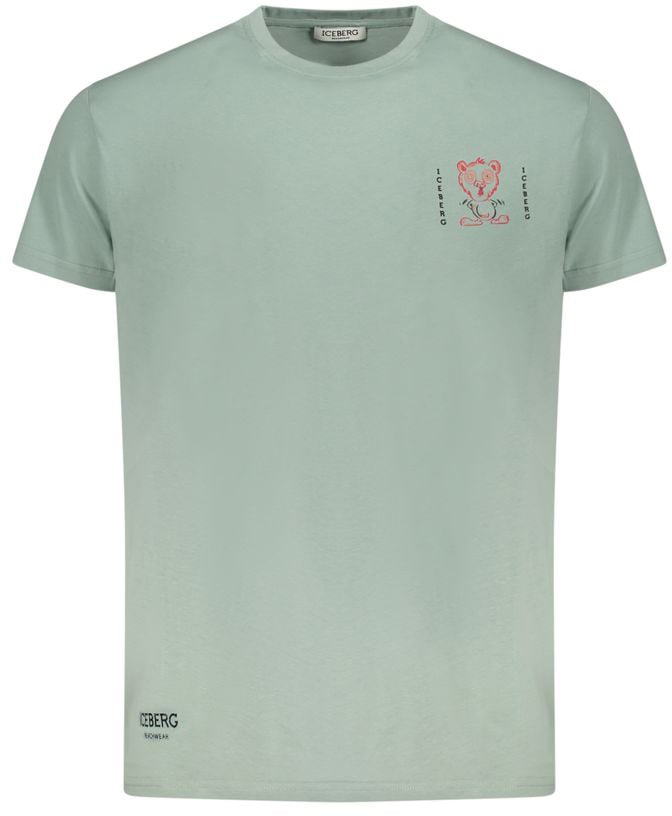 Iceberg Verde Cotton Men T-Shirt Groen