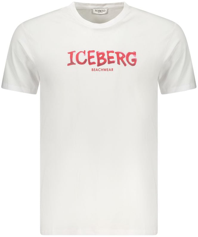Iceberg Bianco Cotton Men T-Shirt Wit