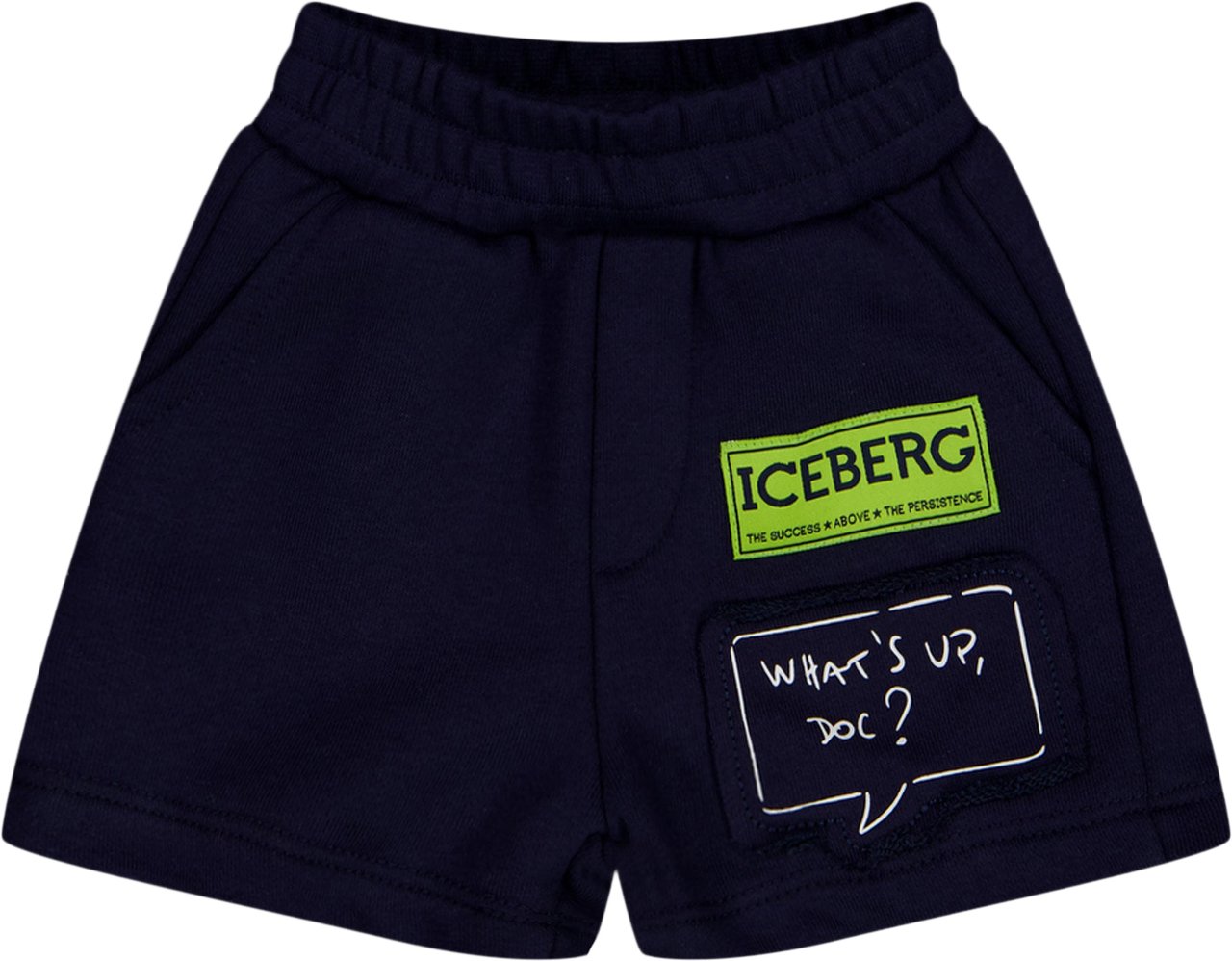 Iceberg Baby Jongens Shorts In Navy Blauw