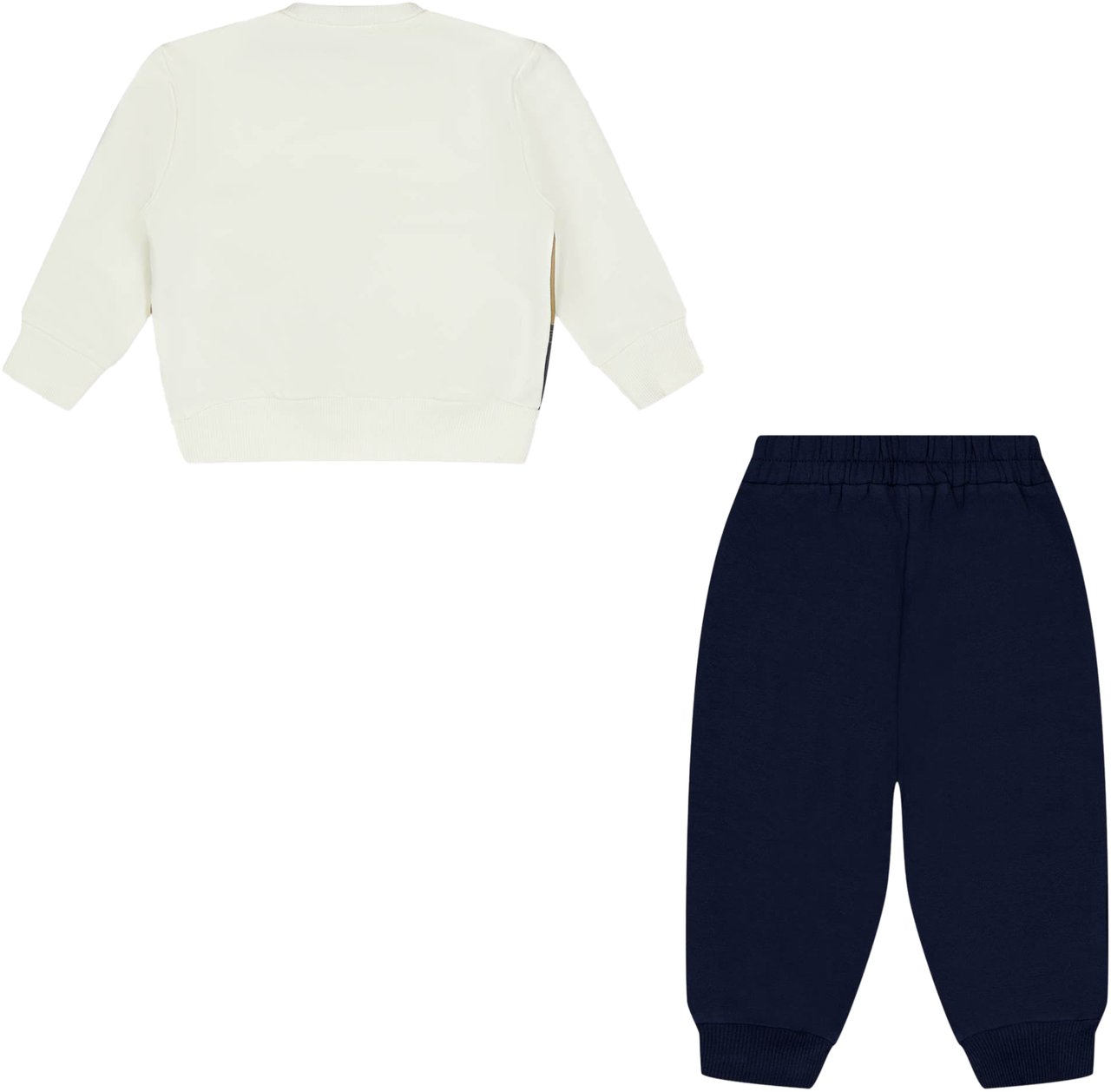 Iceberg Iceberg Baby Jongens Joggingpak In Off White Wit
