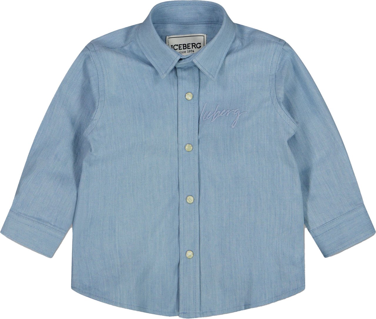 Iceberg Iceberg Baby Jongens Blouse In Licht Blauw Blauw