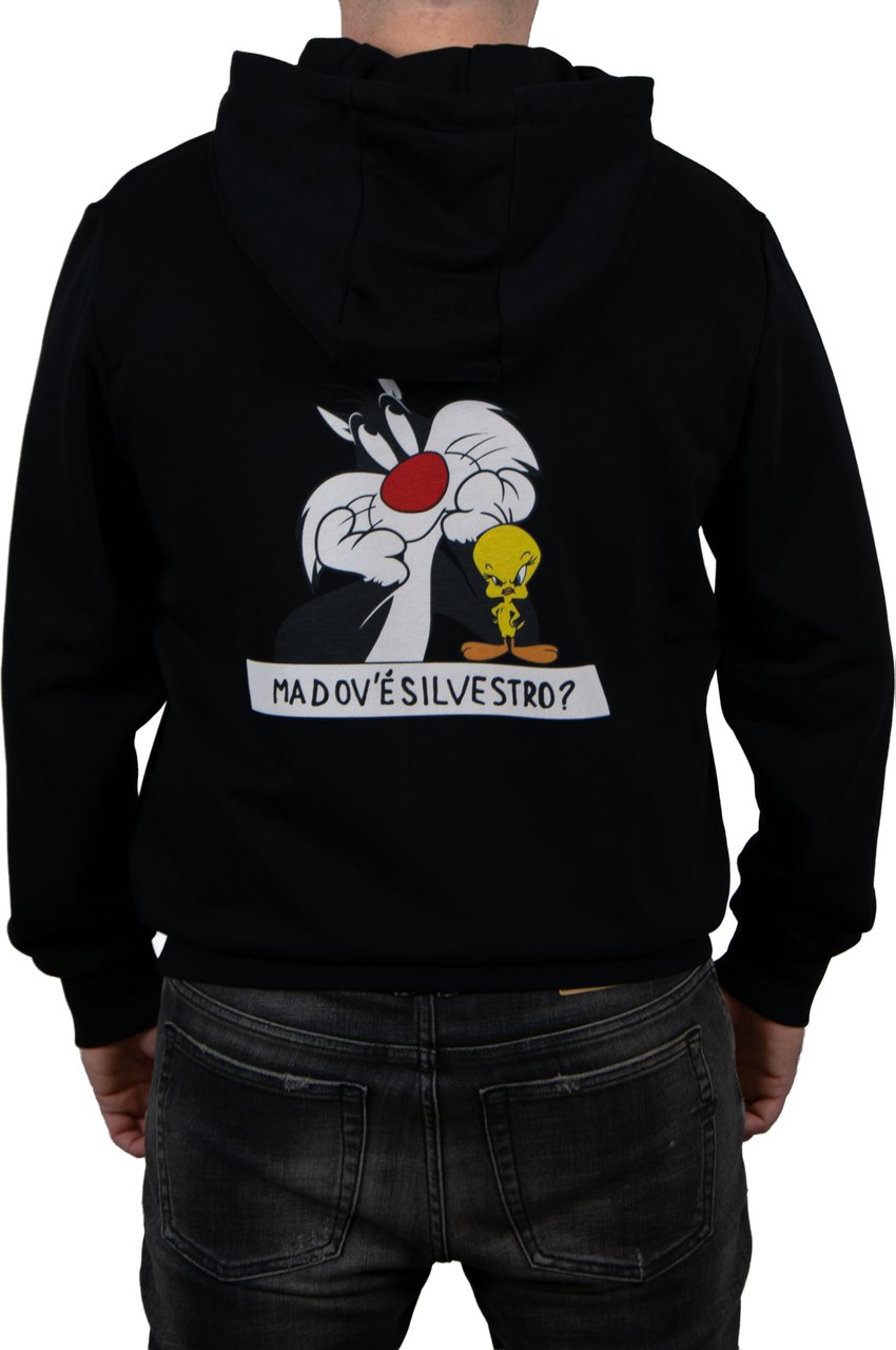 Iceberg Looney Tunes Hoodie Sylvester Zwart