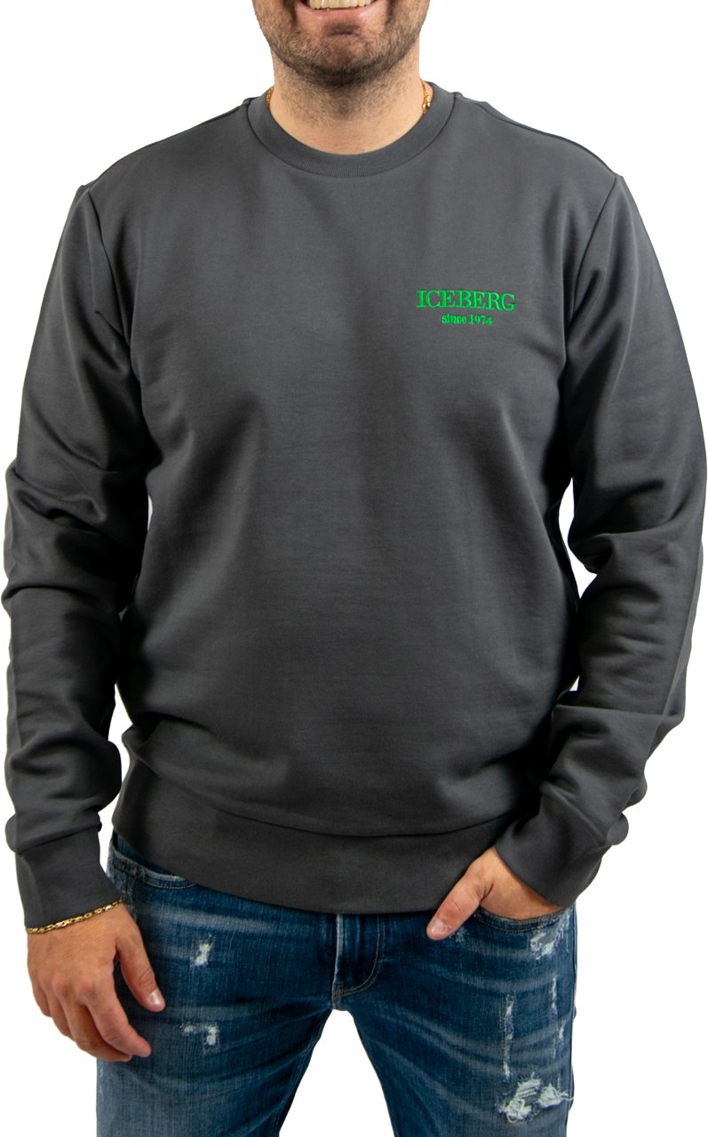 Iceberg Basic Sweater Regular Fit Grijs