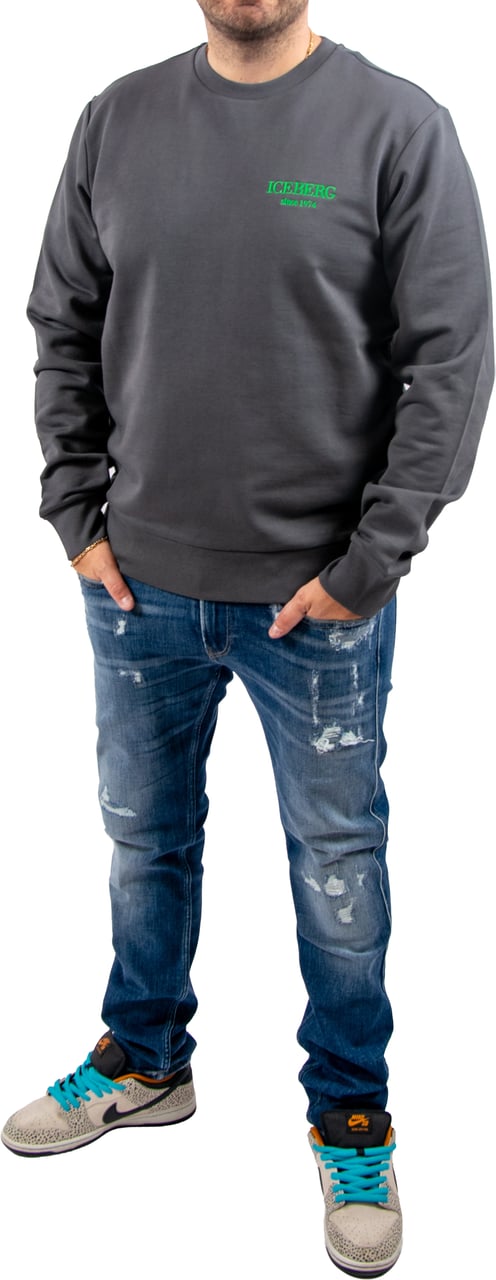 Iceberg Basic Sweater Regular Fit Grijs