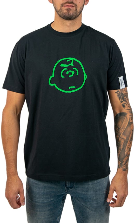 Iceberg Iceberg Charlie Brown T-Shirt Zwart