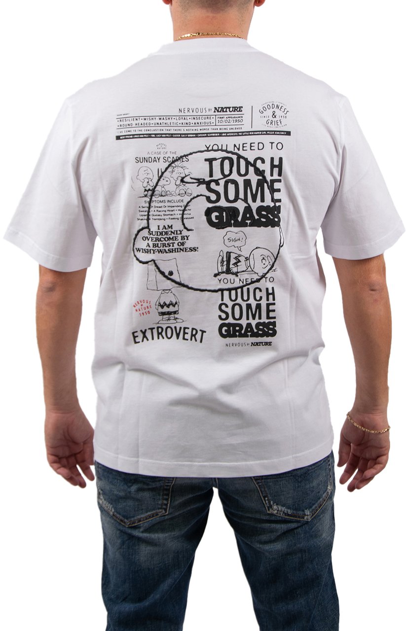 Iceberg Charlie Brown Back-Print T-Shirt Wit