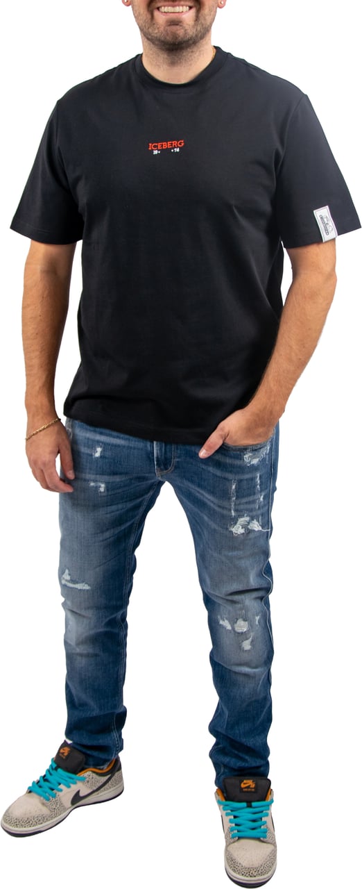 Iceberg Charlie Brown Back-Print T-Shirt Zwart
