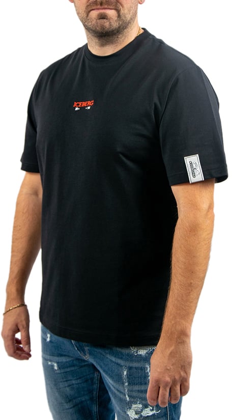 Iceberg Iceberg Charlie Brown Back-Print T-Shirt Zwart