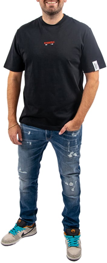 Iceberg Iceberg Charlie Brown Back-Print T-Shirt Zwart