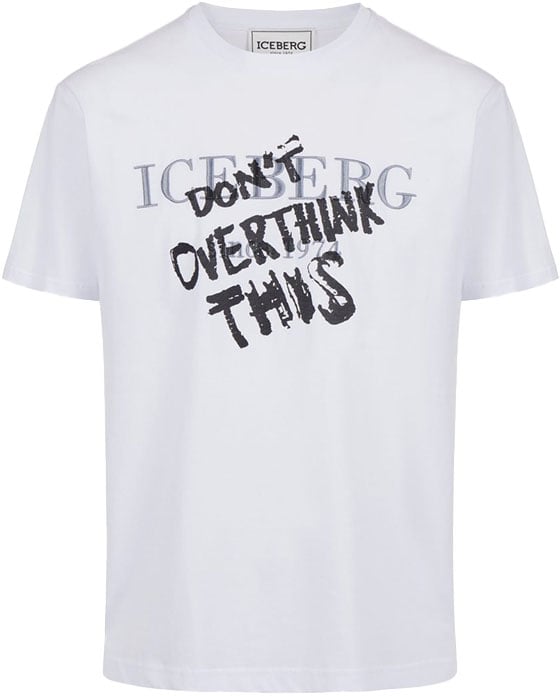 Iceberg Iceberg Logo Graffic T-Shirt Wit