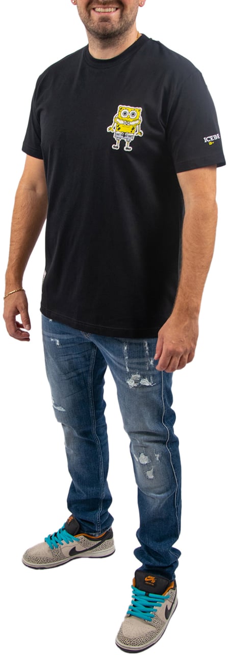 Iceberg SpongeBob T-Shirt Zwart