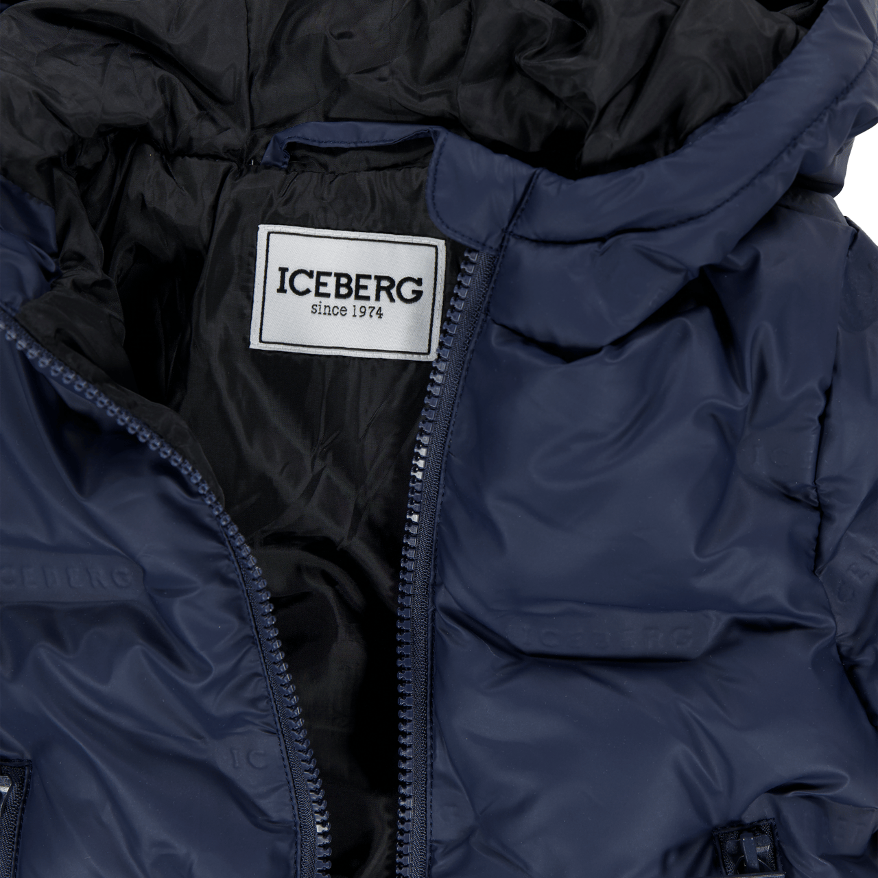 Iceberg Iceberg Baby Jongens Winterjas In Navy Blauw