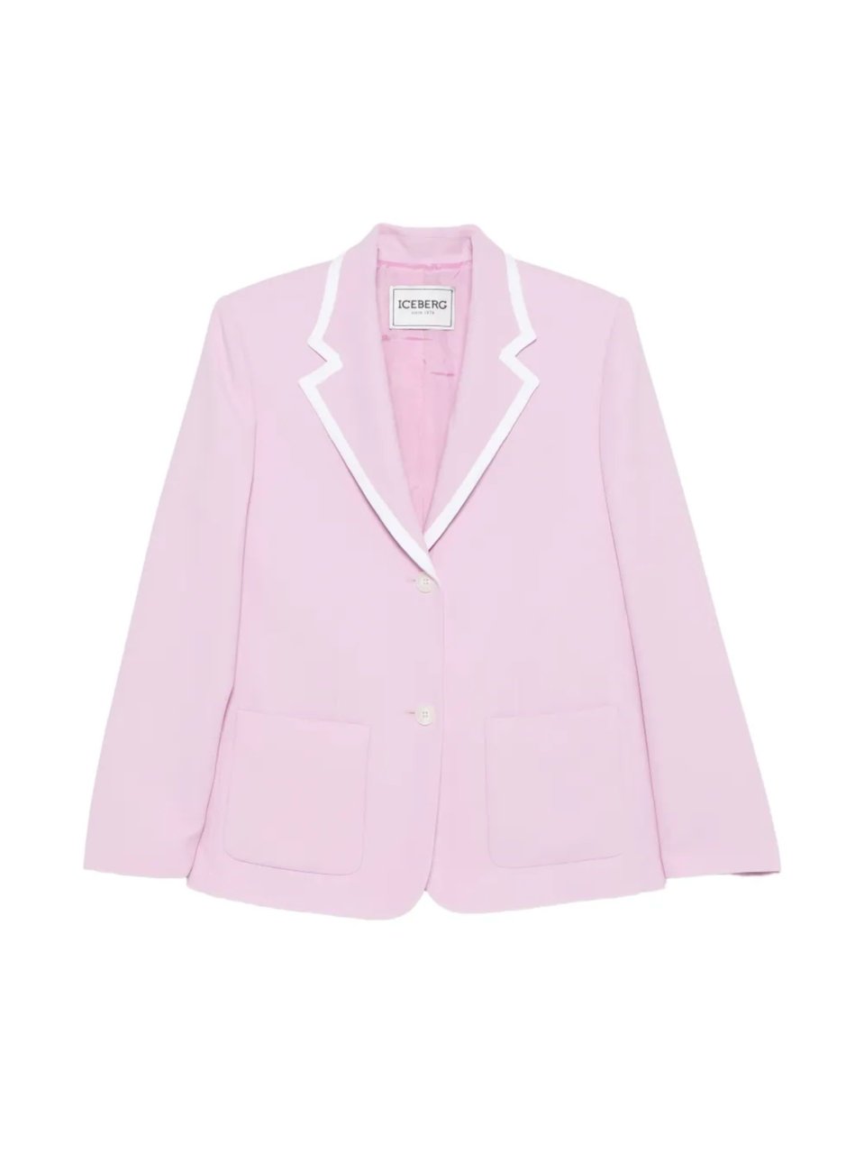 Iceberg Tailored Pastel Pink White Blazer Paars