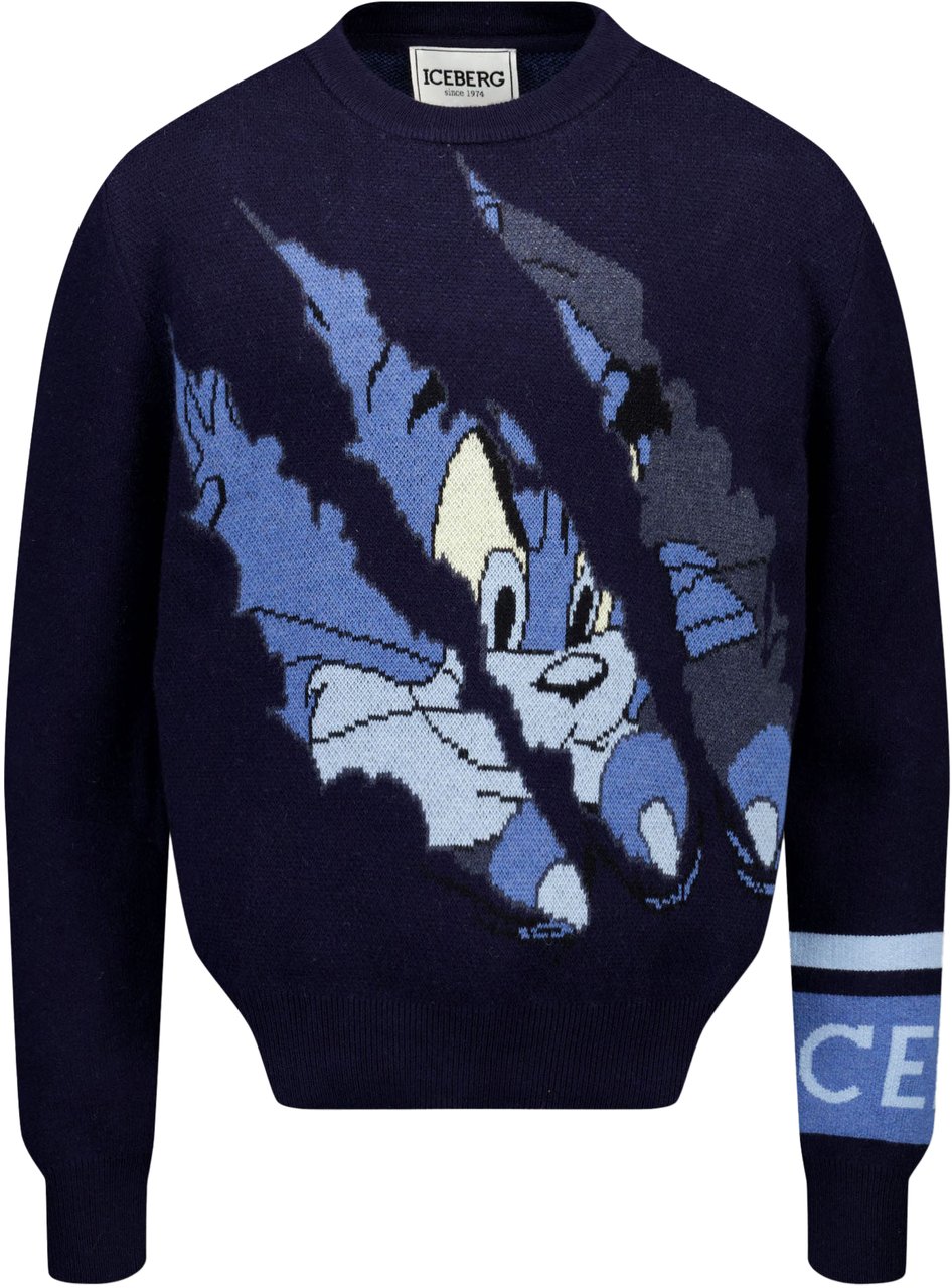 Iceberg Iceberg Kinder Jongens Trui In Navy Blauw