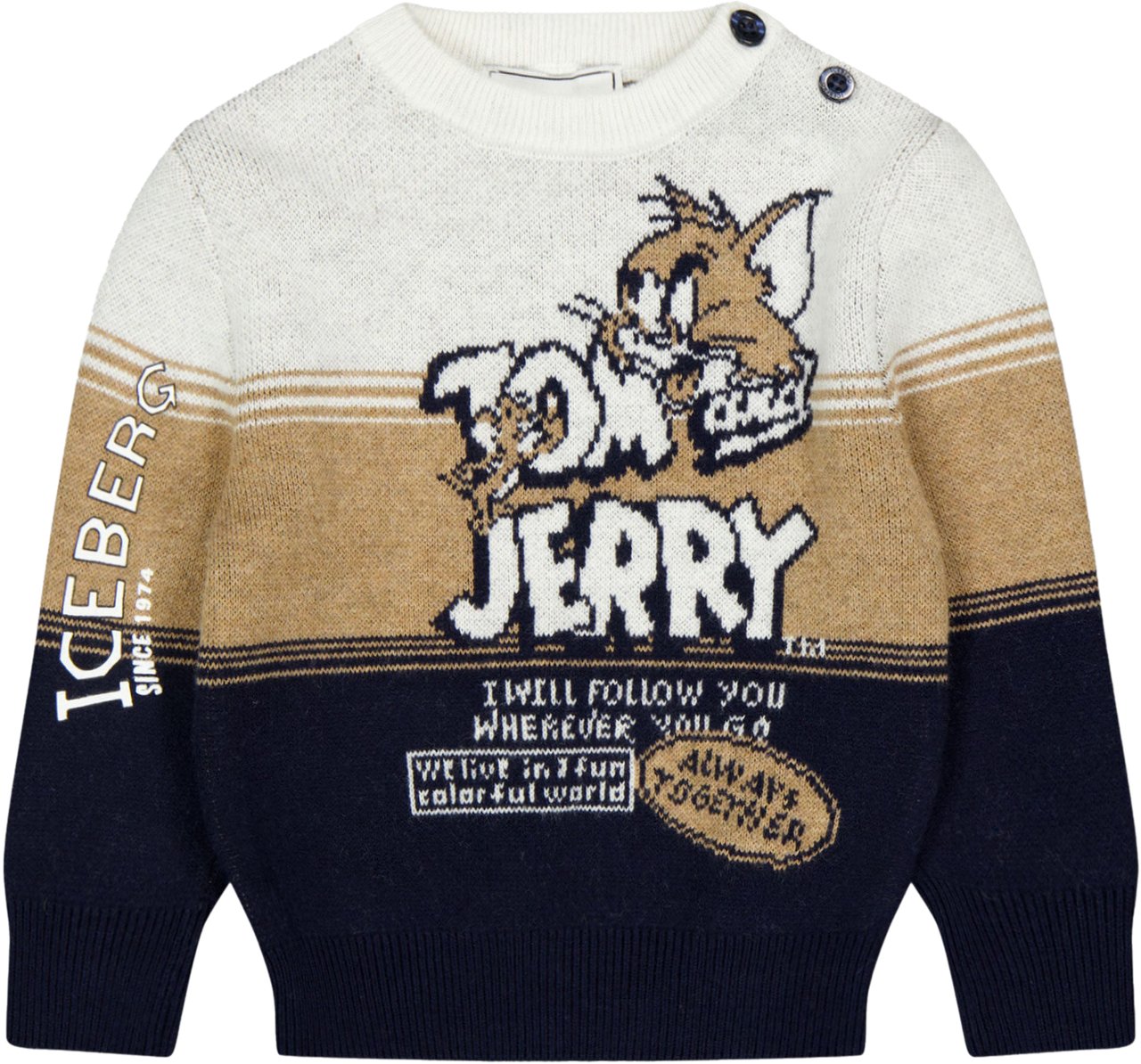 Iceberg Iceberg Baby Jongens Trui In Beige Beige