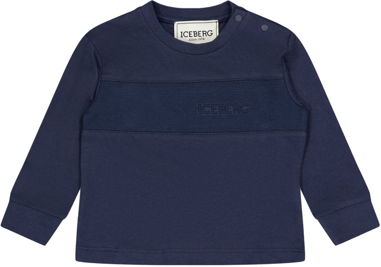 Iceberg Iceberg Baby Jongens T-Shirt In Navy Blauw