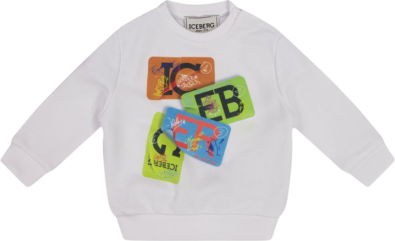 Iceberg Kinder Jongens Trui In Wit Wit
