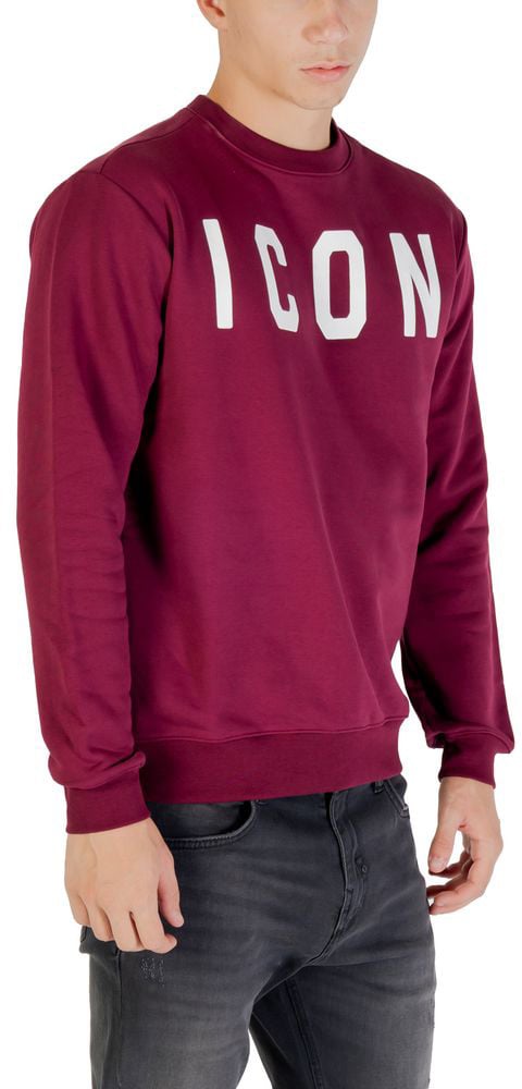Icon Denim Icon Bordeaux Cotton Sweatshirt Maroon