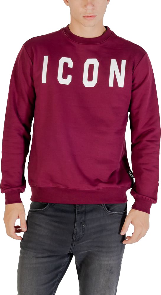 Icon Denim Icon Bordeaux Cotton Sweatshirt Maroon