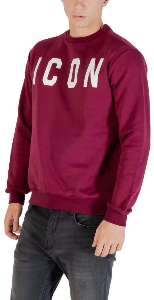Icon Denim Icon Bordeaux Cotton Sweatshirt Maroon