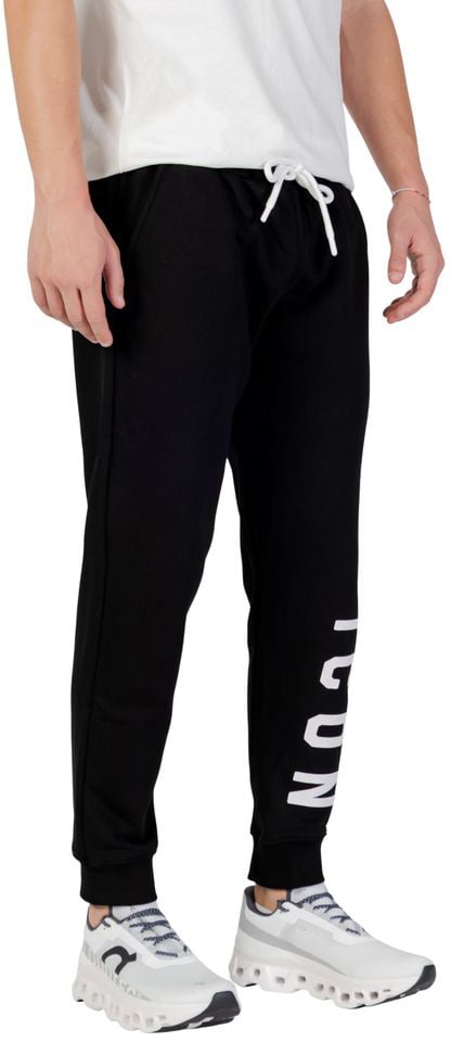 Icon Denim Icon Black Cotton Joggers (Workout Pants) Zwart