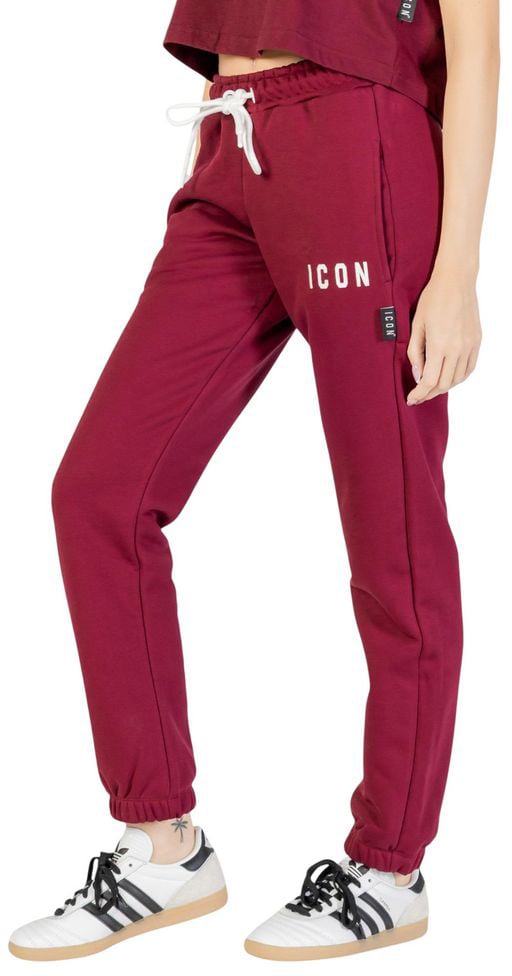 Icon Denim Icon Bordeaux Cotton Joggers (Workout Pants) Maroon
