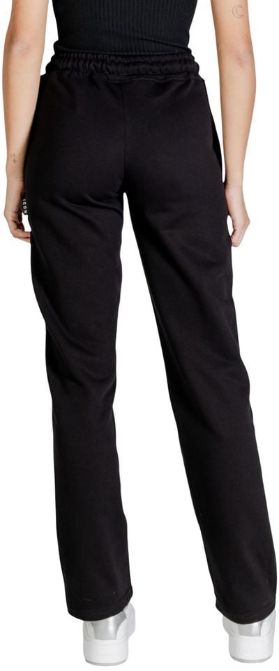 Icon Denim Icon Black Cotton Joggers (Workout Pants) Zwart