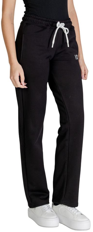 Icon Denim Icon Black Cotton Joggers (Workout Pants) Zwart