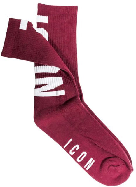 Icon Denim Icon Bordeaux Cotton Socks Maroon