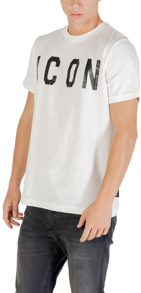 Icon Denim Icon Black And White Cotton T-Shirt Wit