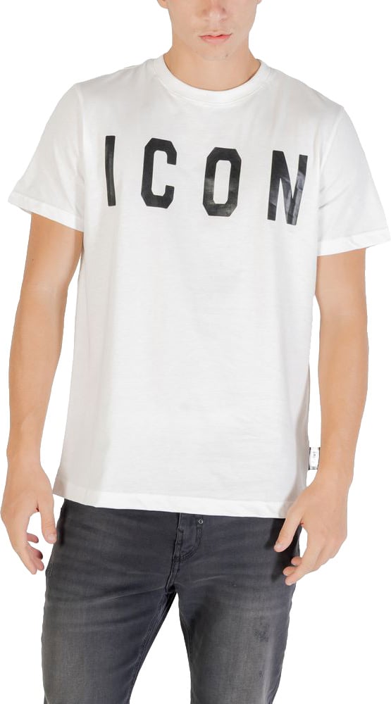Icon Denim Icon Black And White Cotton T-Shirt Wit