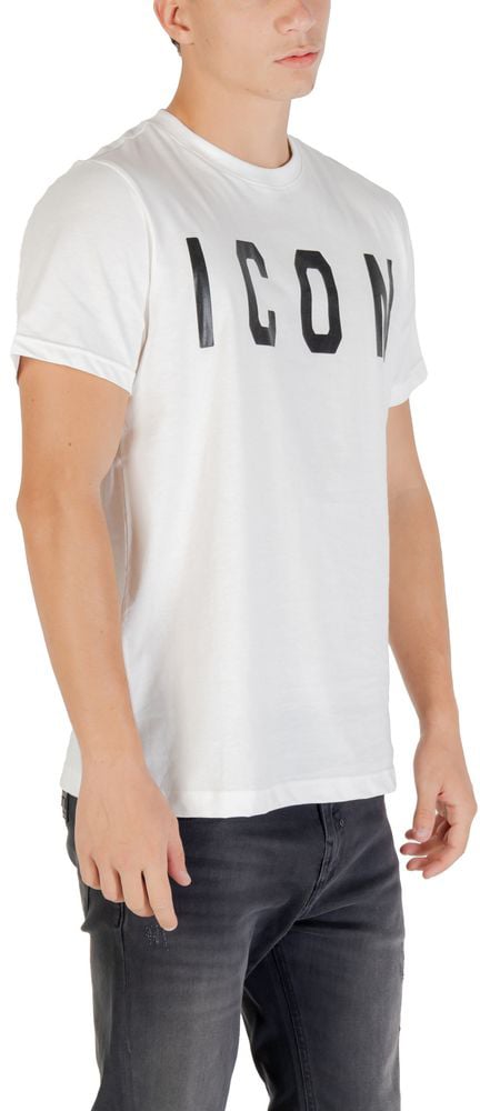Icon Denim Icon Black And White Cotton T-Shirt Wit