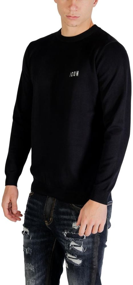 Icon Denim Icon Black Viscose Sweatshirt Zwart