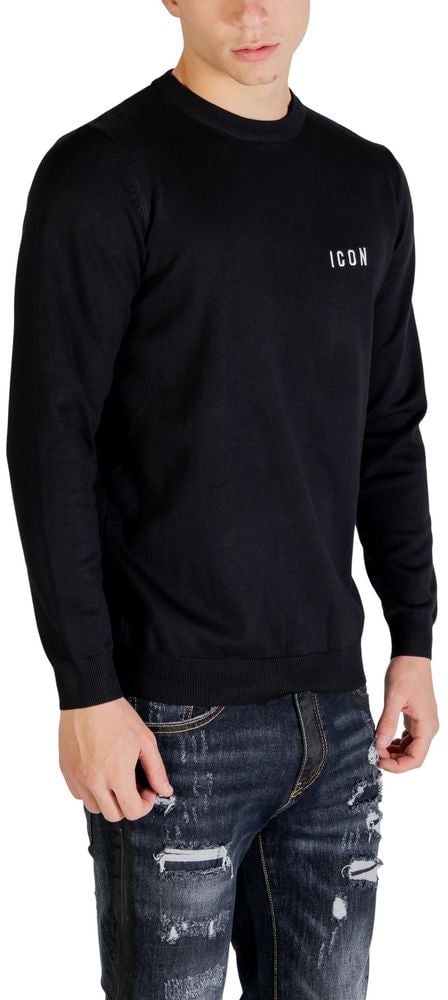 Icon Denim Icon Black Viscose Sweatshirt Zwart