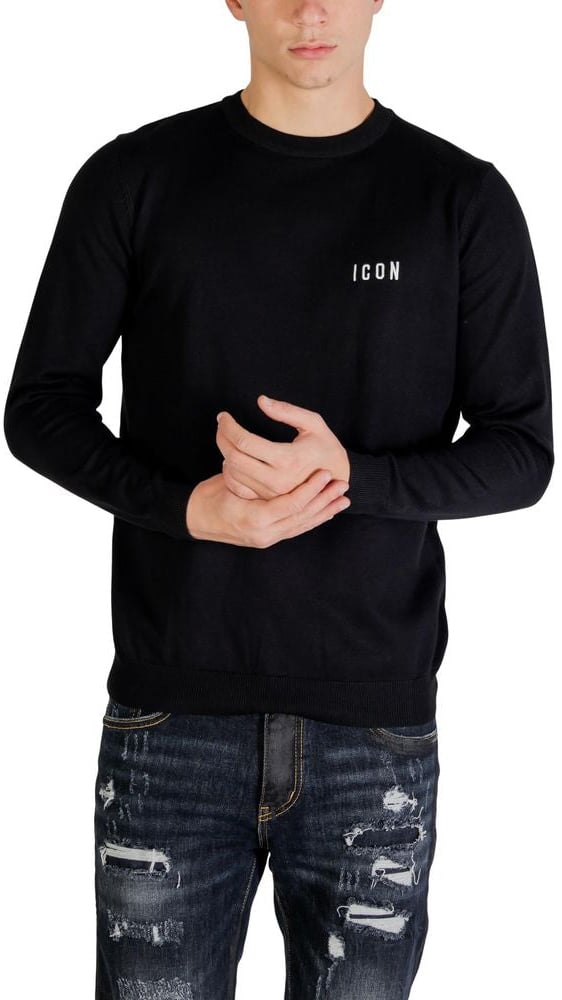 Icon Denim Icon Black Viscose Sweatshirt Zwart