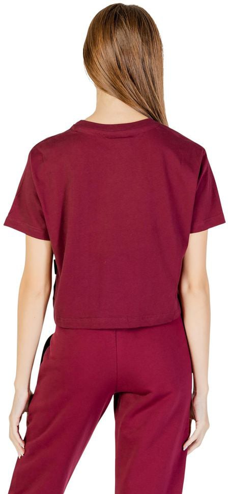 Icon Denim Icon Bordeaux Cotton T-Shirt Maroon