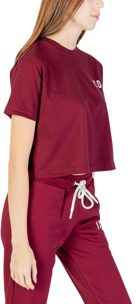 Icon Denim Icon Bordeaux Cotton T-Shirt Maroon