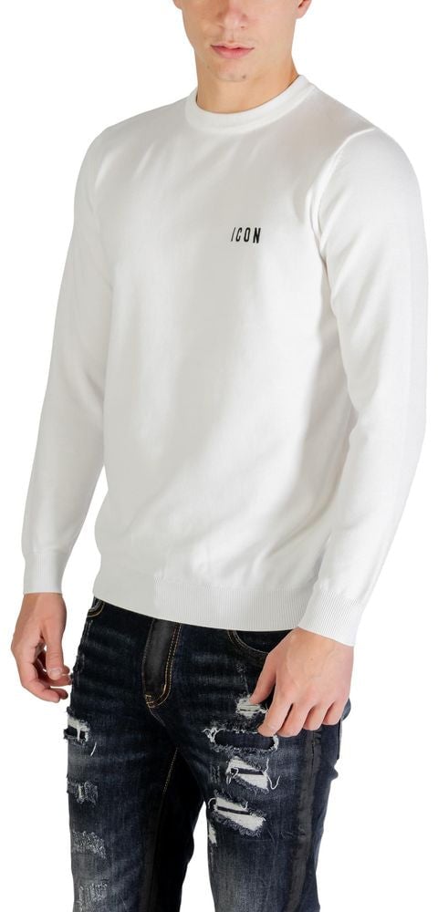 Icon Denim Icon White Viscose Sweatshirt Wit