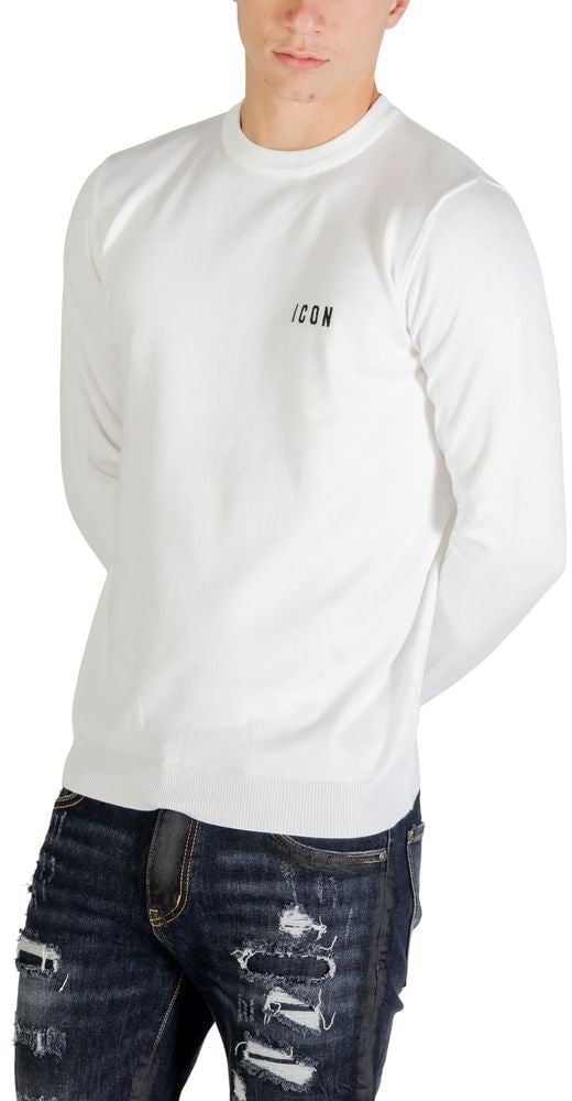 Icon Denim Icon White Viscose Sweatshirt Wit