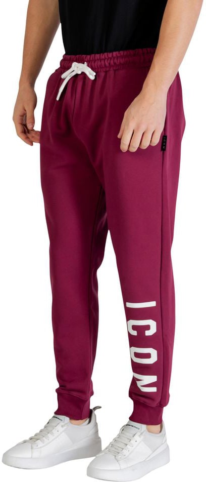 Icon Denim Icon Bordeaux Cotton Joggers (Workout Pants) Maroon