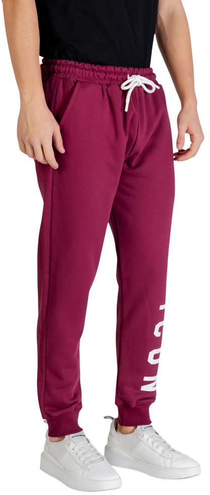 Icon Denim Icon Bordeaux Cotton Joggers (Workout Pants) Maroon