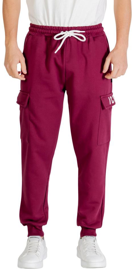 Icon Denim Icon Bordeaux Cotton Joggers (Workout Pants) Maroon