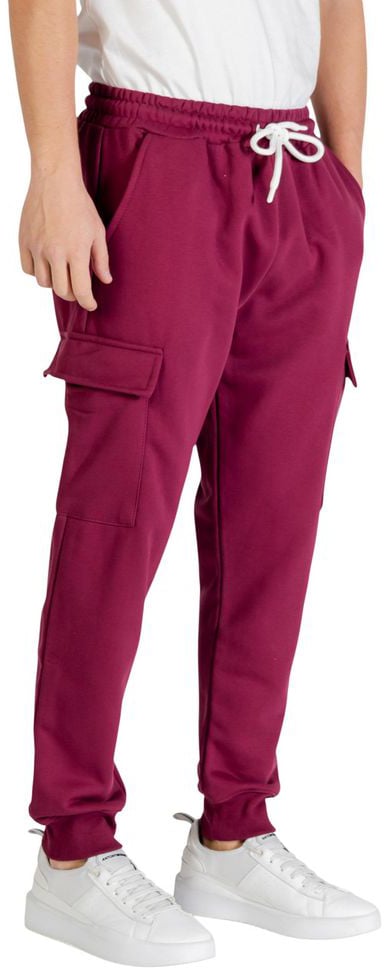 Icon Denim Icon Bordeaux Cotton Joggers (Workout Pants) Maroon