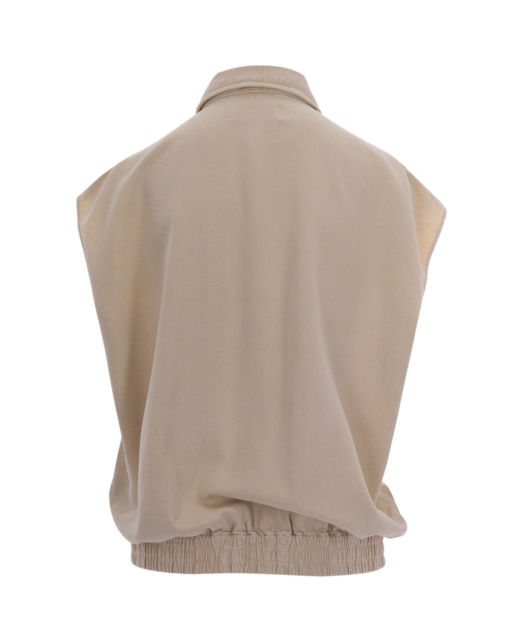 Icon Denim Sleeveless Denim Gilet with Elasticated Hem and Metallic Snap Buttons Roze