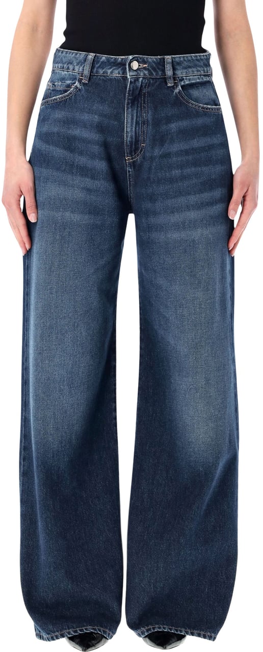 Icon Denim Icon Denim Debby wide-leg cotton jeans Blauw